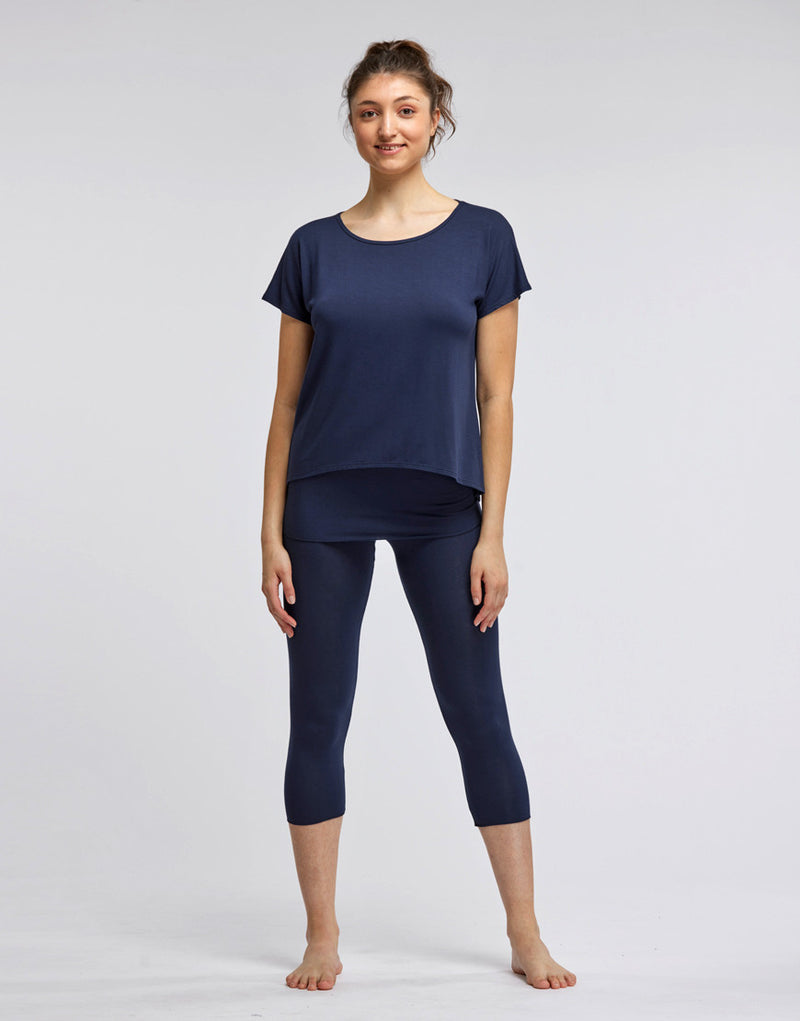 Laad het plaatje in de Viewer, Badine T-Shirt Korte Mouw Blauw (Marine)