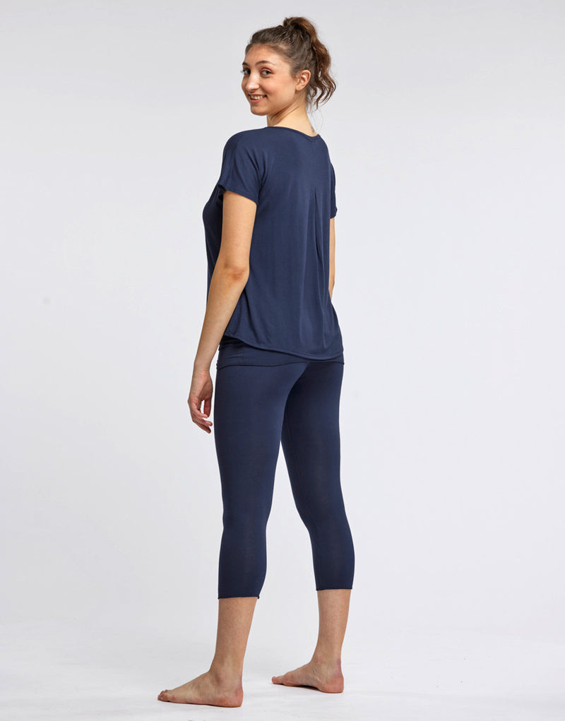 Laad het plaatje in de Viewer, Badine T-Shirt Korte Mouw Blauw (Marine)