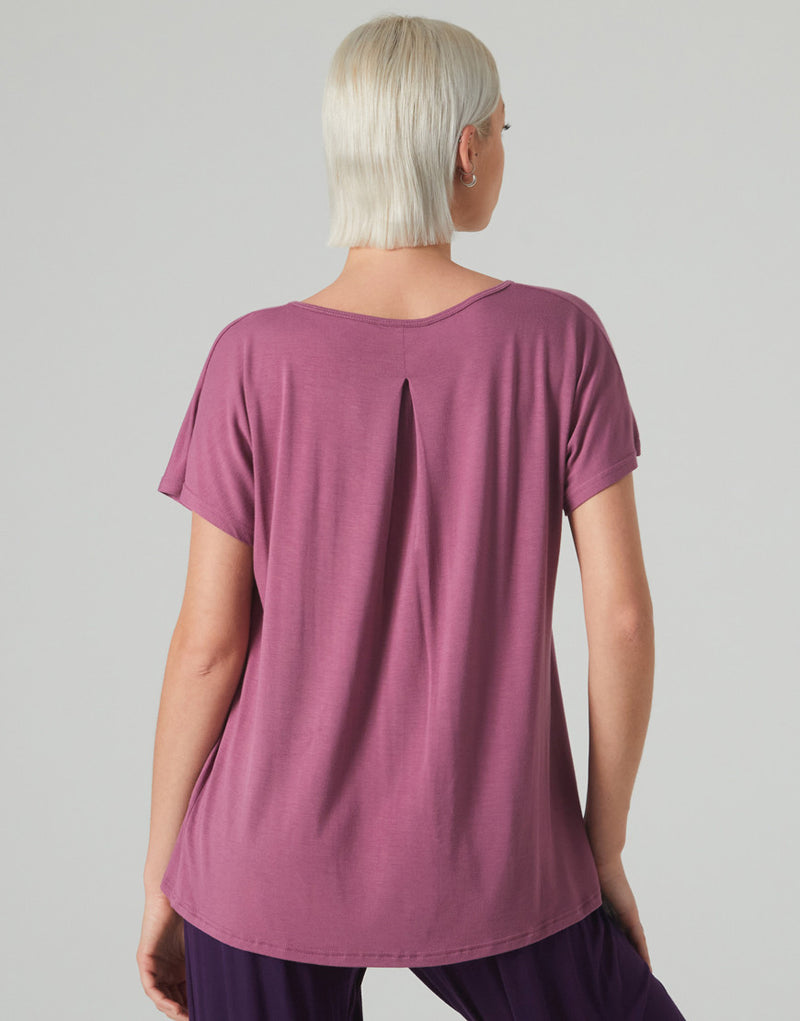 Laad het plaatje in de Viewer, Badine T-Shirt Korte mouw Paars (Mauve)