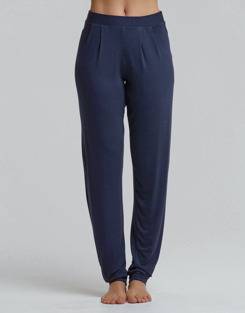 Laad het plaatje in de Viewer, Balboa Yoga Dansbroek Bandplooi Grijs Blauw (Nocturne)