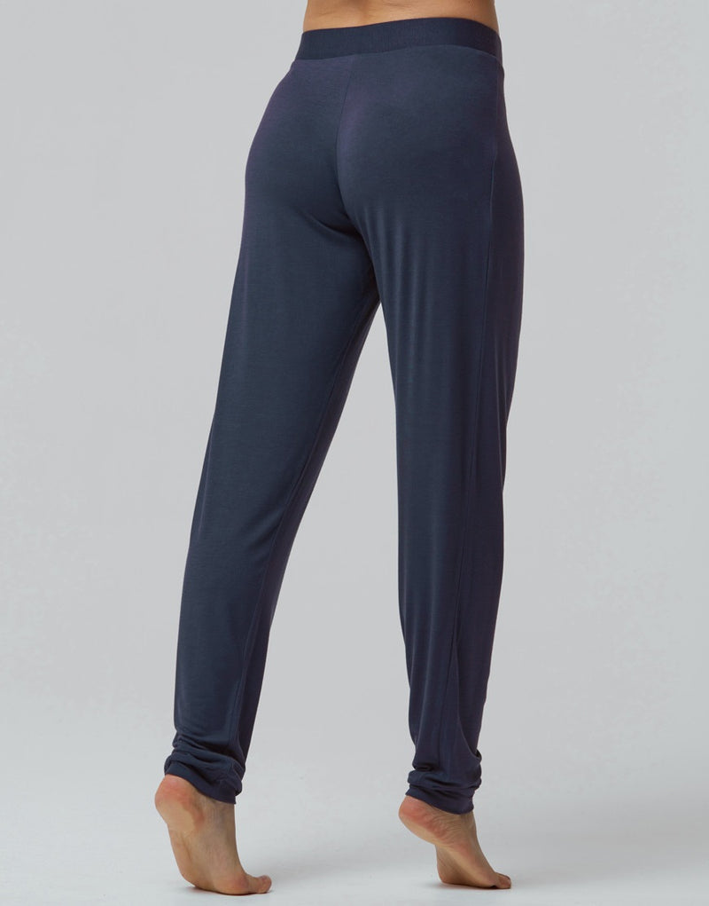 Laad het plaatje in de Viewer, Balboa Yoga Dansbroek Bandplooi Grijs Blauw (Nocturne)