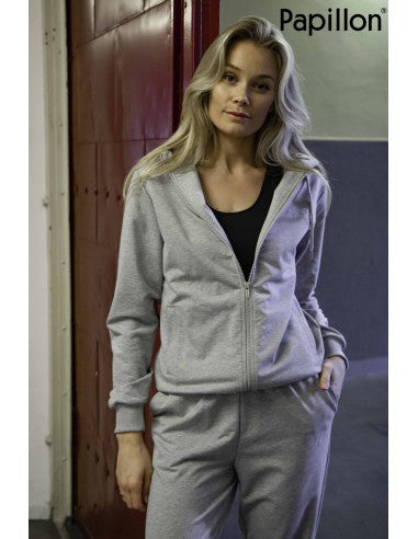 Laad het plaatje in de Viewer, BPA2040 Joggingvest met Capuchon en Zakken Grijs
