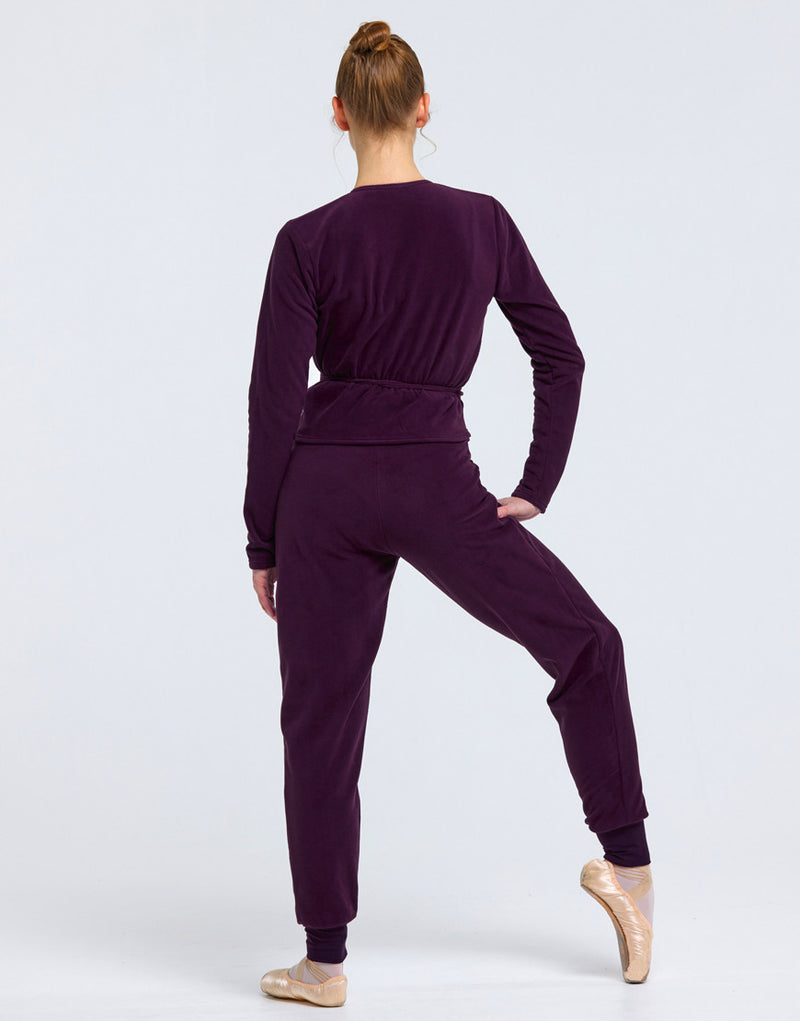 Laad het plaatje in de Viewer, Darling Fleece Kort Wikkel Vest Prune Paars