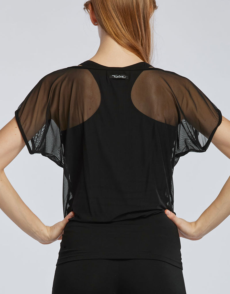 Laad het plaatje in de Viewer, Django Yoga Top 2 in 1 Shirt Zwart
