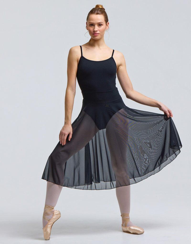 Laad het plaatje in de Viewer, Dorothy Lange Rok Voile Stretch Zwart