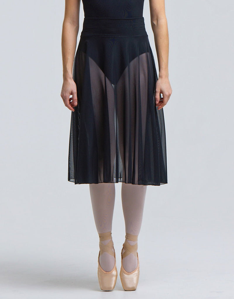Laad het plaatje in de Viewer, Dorothy Lange Rok Voile Stretch Zwart