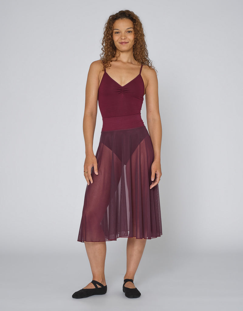 Laad het plaatje in de Viewer, Dorothy Lange Rok Voile Stretch Bordeaux