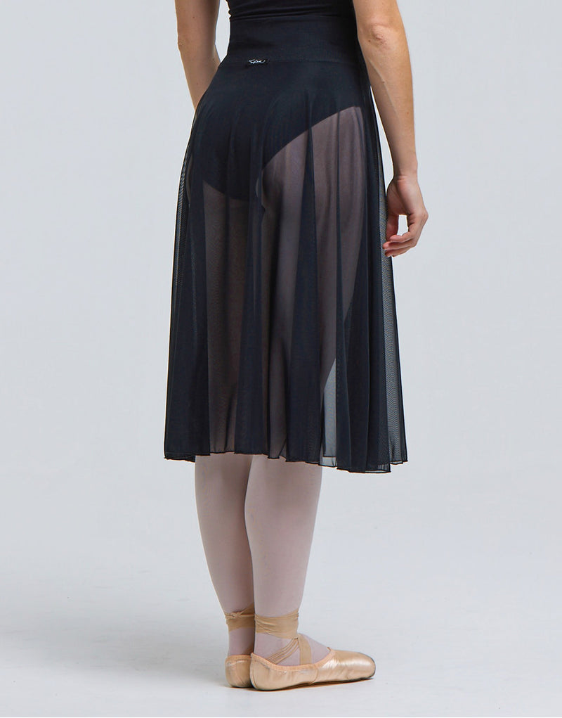 Laad het plaatje in de Viewer, Dorothy Lange Rok Voile Stretch Zwart