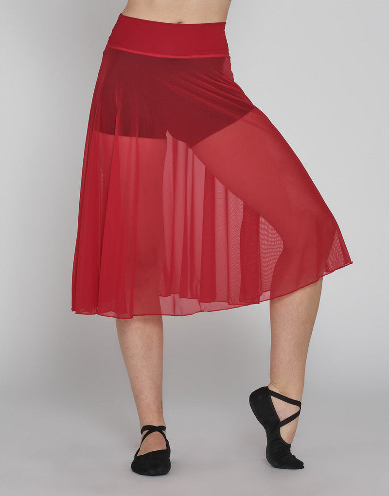 Laad het plaatje in de Viewer, Dorothy Lange Rok Voile Stretch Rood