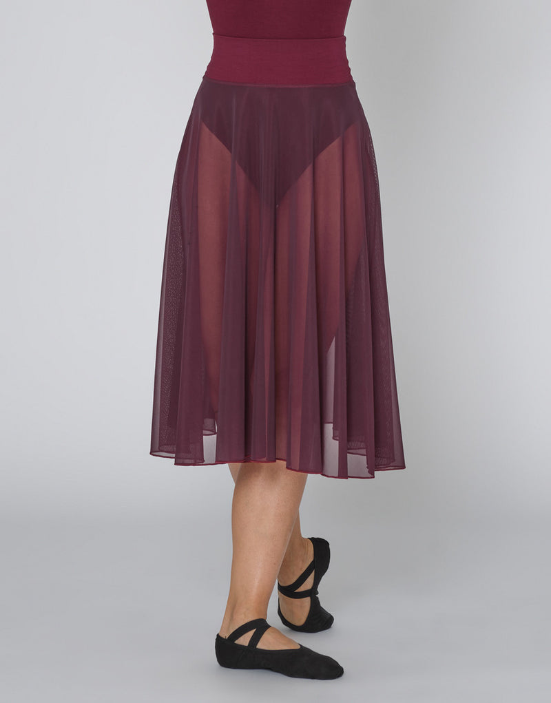 Laad het plaatje in de Viewer, Dorothy Lange Rok Voile Stretch Bordeaux