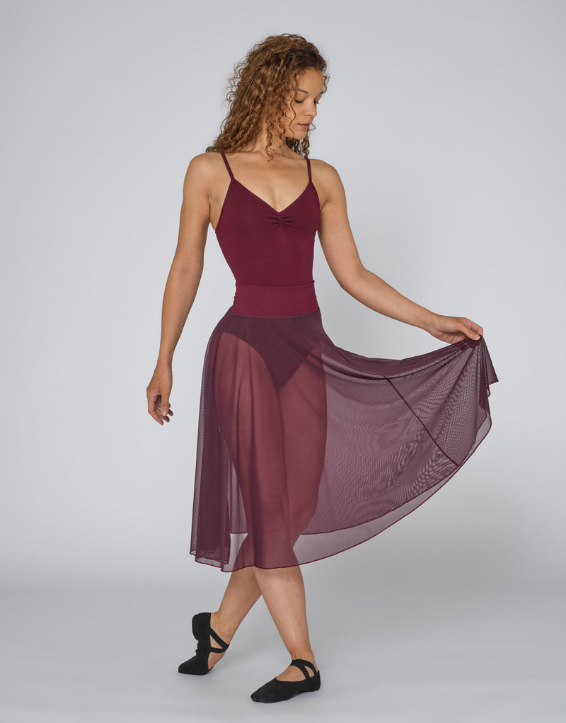 Laad het plaatje in de Viewer, Dorothy Lange Rok Voile Stretch Bordeaux