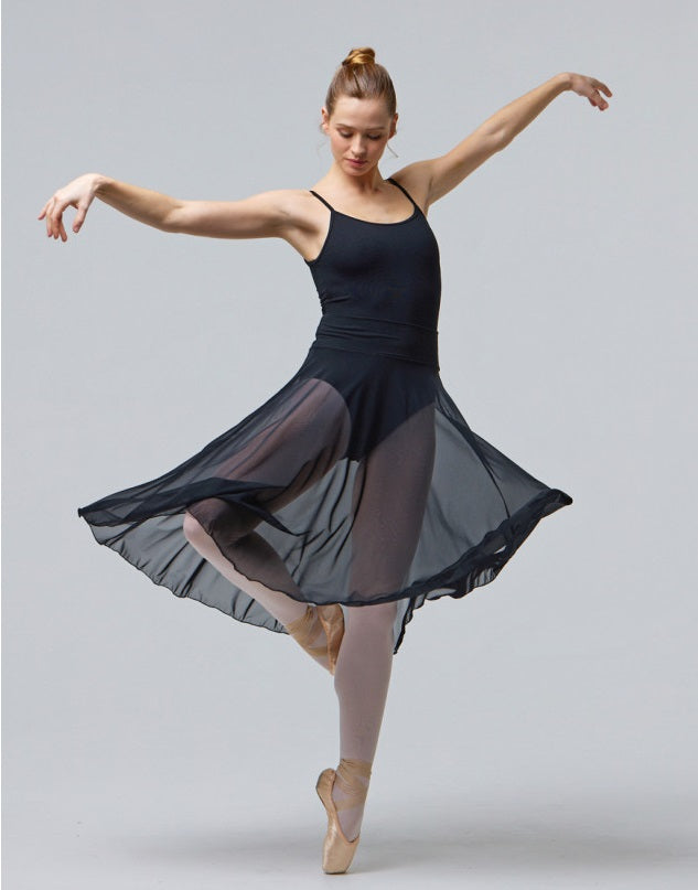 Laad het plaatje in de Viewer, Dorothy Lange Rok Voile Stretch Zwart