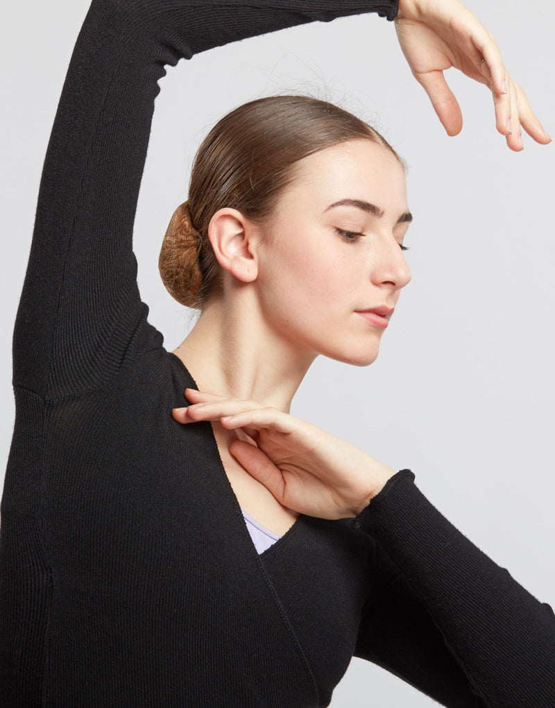 Laad het plaatje in de Viewer, Joyce Yoga Ballet Wikkeltop Zwart