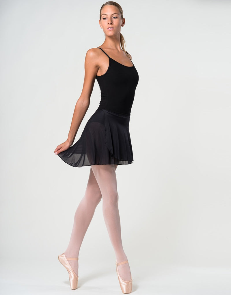Laad het plaatje in de Viewer, Juliette Voile Stretch Rokje 40 cm Zwart