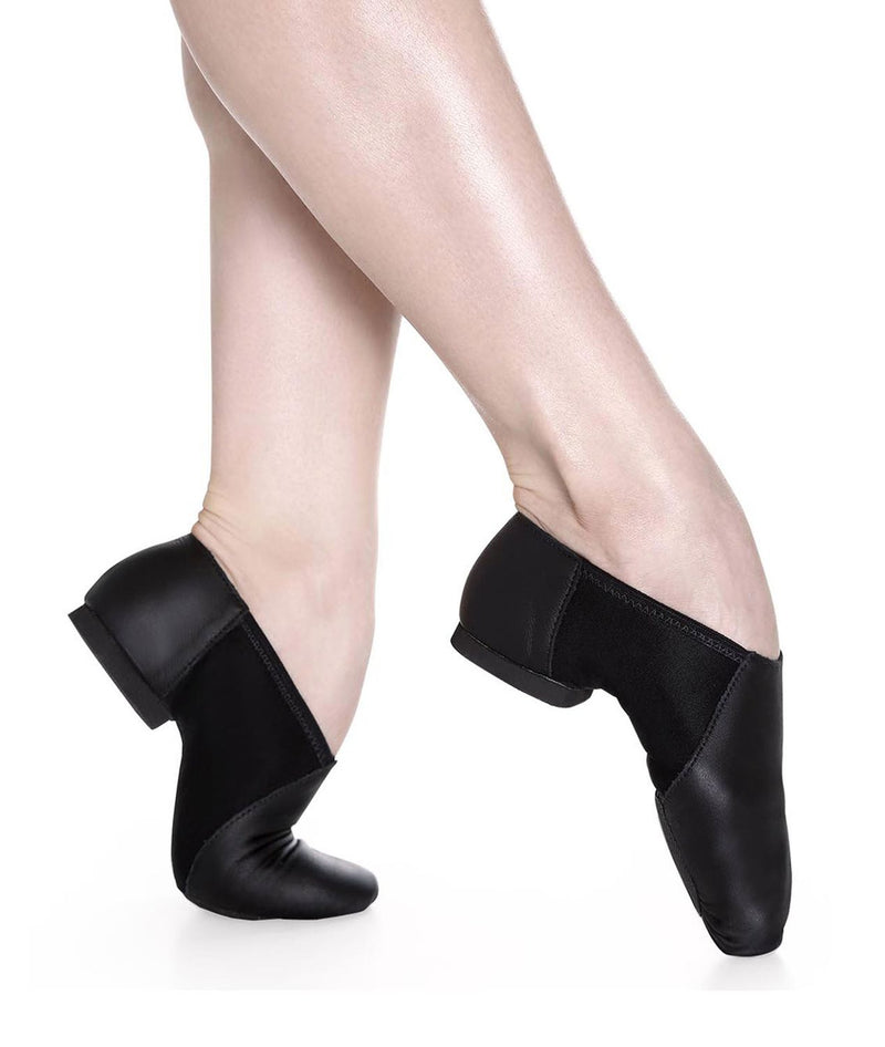 Laad het plaatje in de Viewer, JZE45 Jazzschoenen Half Hoog Rubber Splitzool Zwart