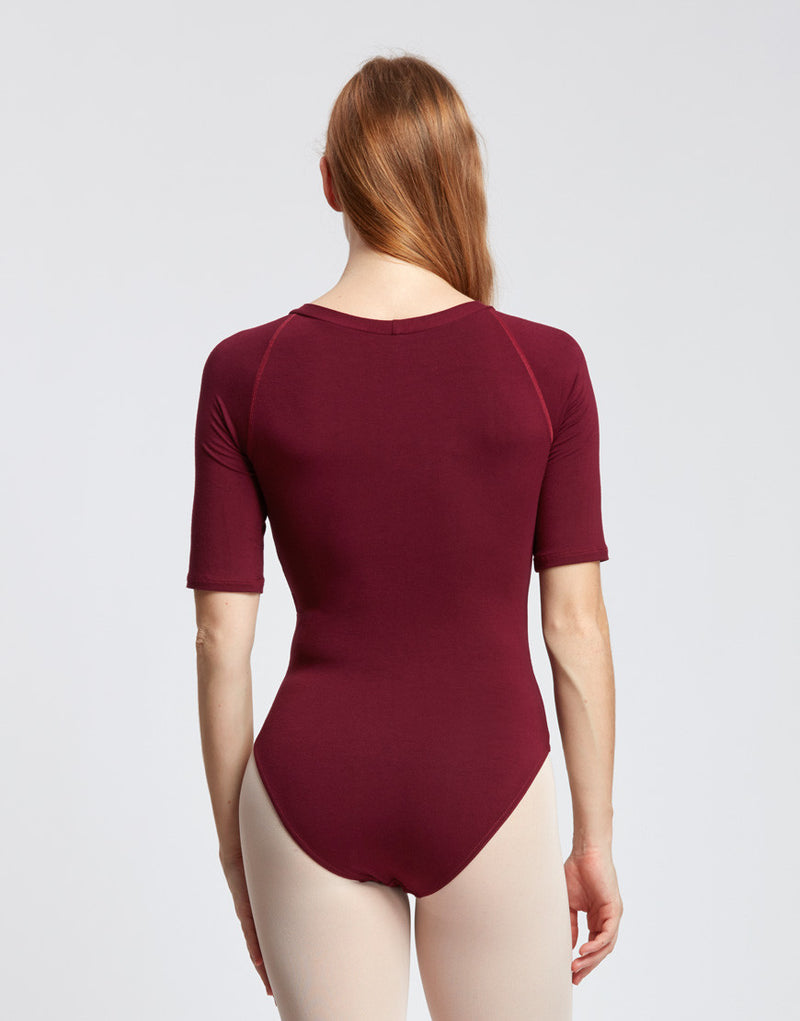 Laad het plaatje in de Viewer, Maddy Balletpak Elleboog Lengte Viscose Bordeaux