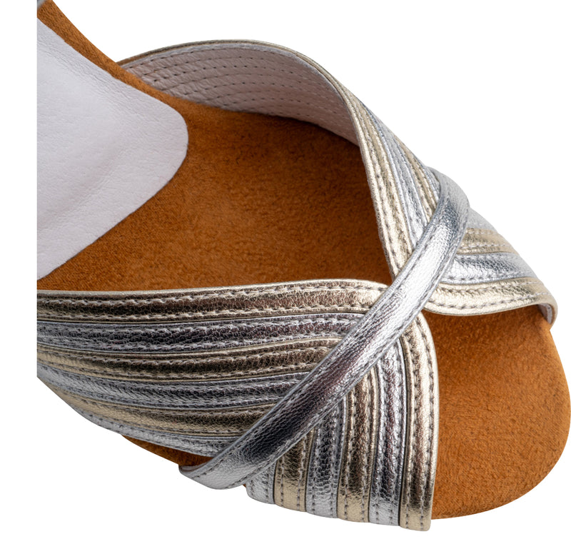 Laad het plaatje in de Viewer, Ninon 875-60 Zilver/Goud Leer 6 cm