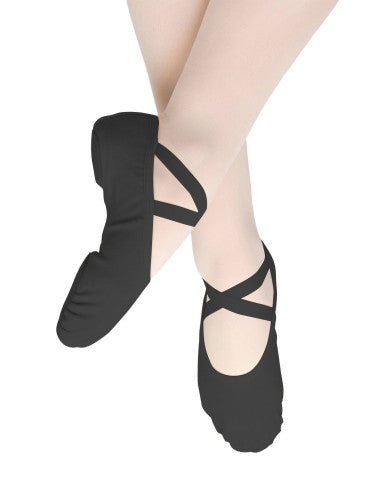 Laad het plaatje in de Viewer, PA1014 Balletschoenen Stretch Canvas Zwart