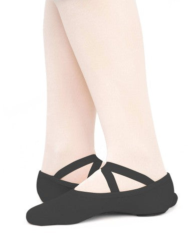 Laad het plaatje in de Viewer, PA1014 Balletschoenen Stretch Canvas Zwart