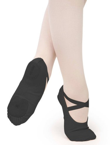 Laad het plaatje in de Viewer, PA1014 Balletschoenen Stretch Canvas Zwart