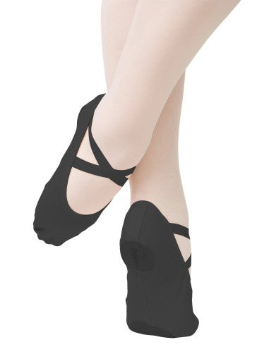 Laad het plaatje in de Viewer, PA1014 Balletschoenen Stretch Canvas Zwart