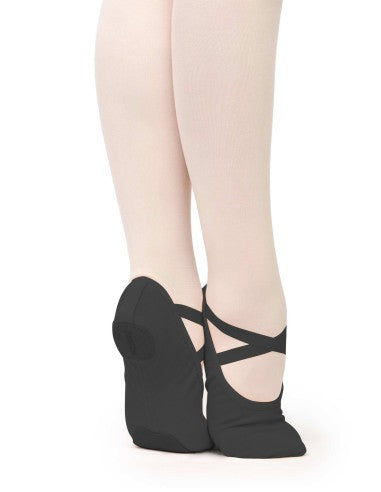 Laad het plaatje in de Viewer, PA1014 Balletschoenen Stretch Canvas Zwart