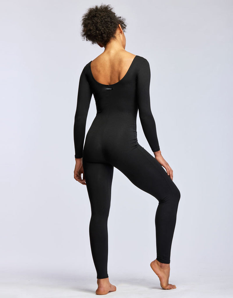 Laad het plaatje in de Viewer, Verite Catsuit Lange mouw Viscose Zwart