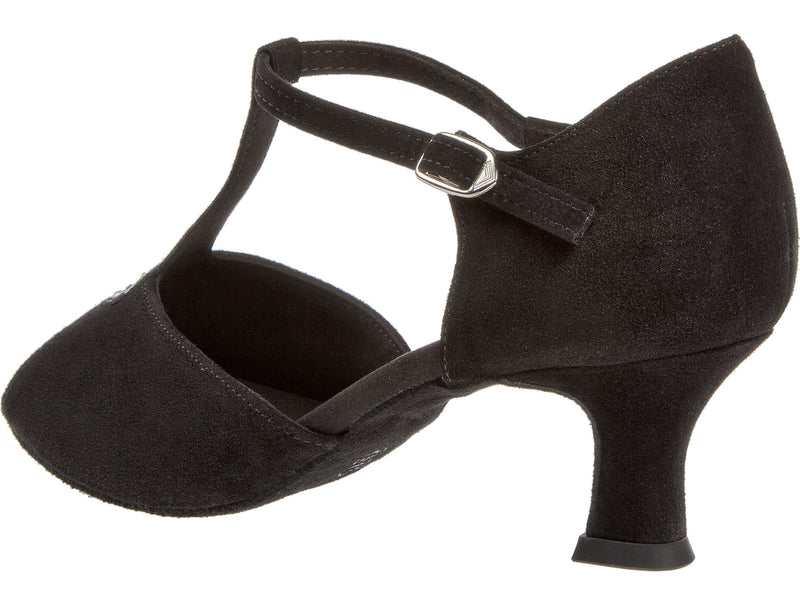 Laad het plaatje in de Viewer, 010-064-101 Zwart Suède/Strass 5 cm
