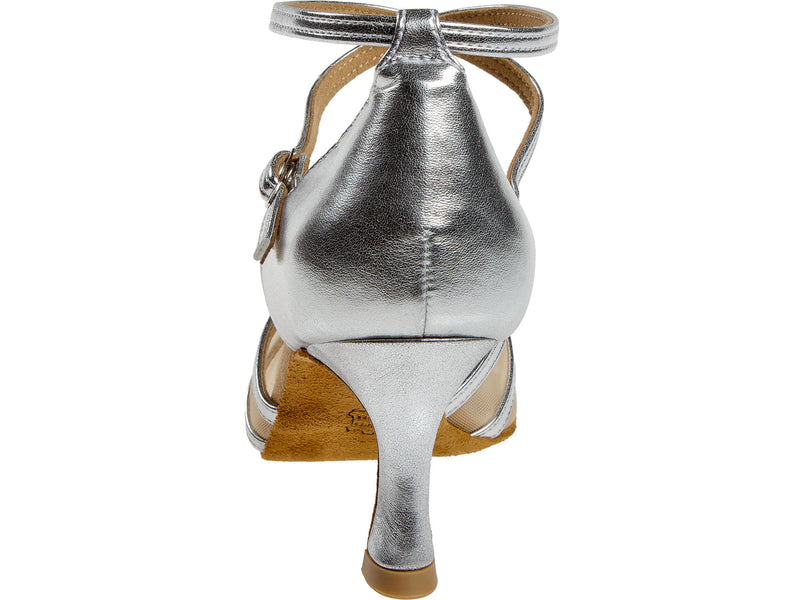 Laad het plaatje in de Viewer, 035-087-013 Zilver Kunstleer/Mesh 6.5 cm