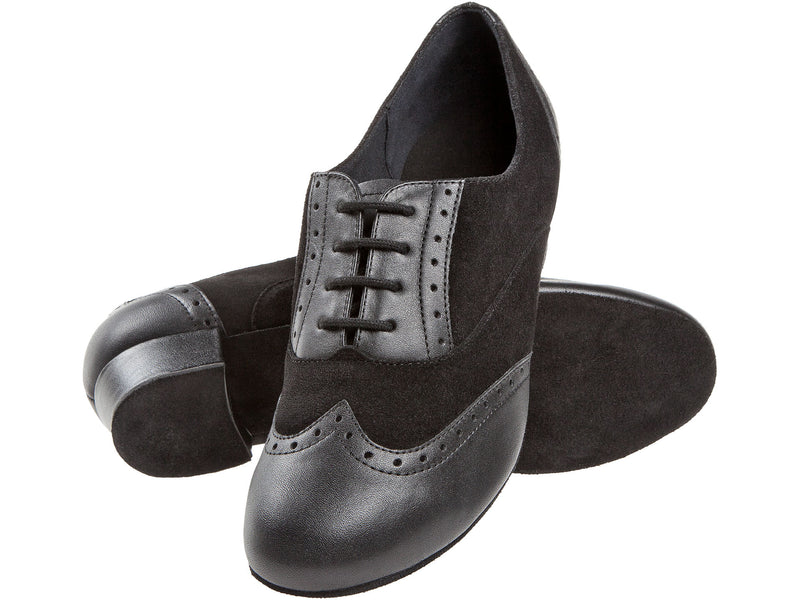 Laad het plaatje in de Viewer, 063-029-070 Comfort Trainers Zwart Leer / Suède 2.8 cm