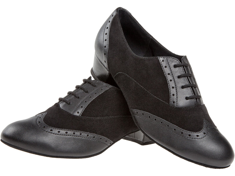 Laad het plaatje in de Viewer, 063-029-070 Comfort Trainers Zwart Leer / Suède 2.8 cm