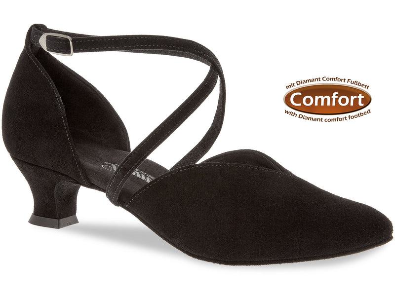 Laad het plaatje in de Viewer, 107-013-001 Comfort Zwart Suède 4.2 cm