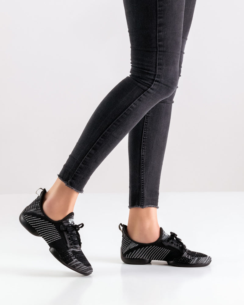 Laad het plaatje in de Viewer, Suny 110 Pureflex Dames Zwart / Grijs / Wit Knit