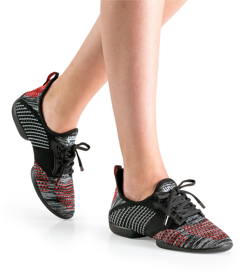 Laad het plaatje in de Viewer, Suny 115 Pureflex Dames Zwart / Grijs / Rood Knit