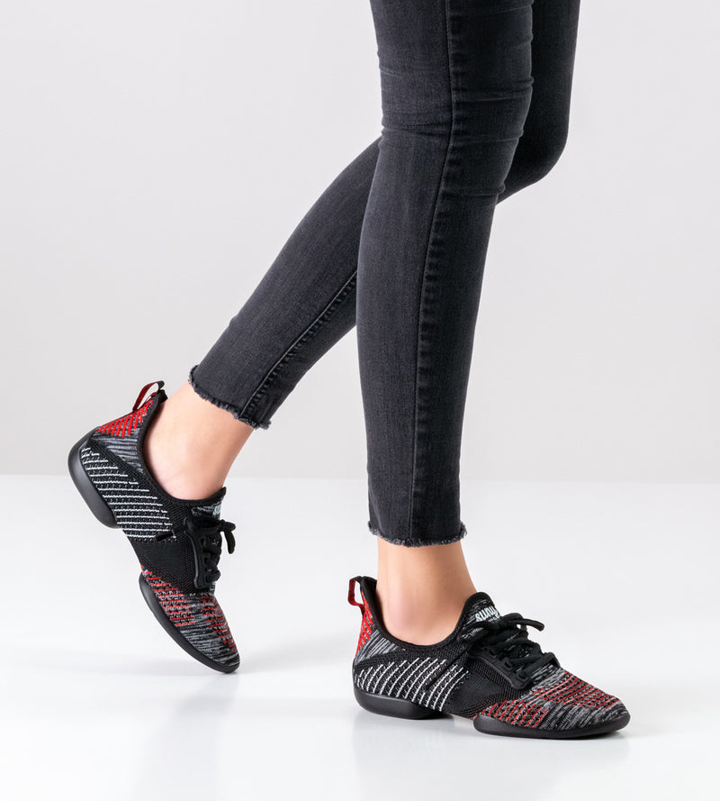 Laad het plaatje in de Viewer, Suny 115 Pureflex Dames Zwart / Grijs / Rood Knit