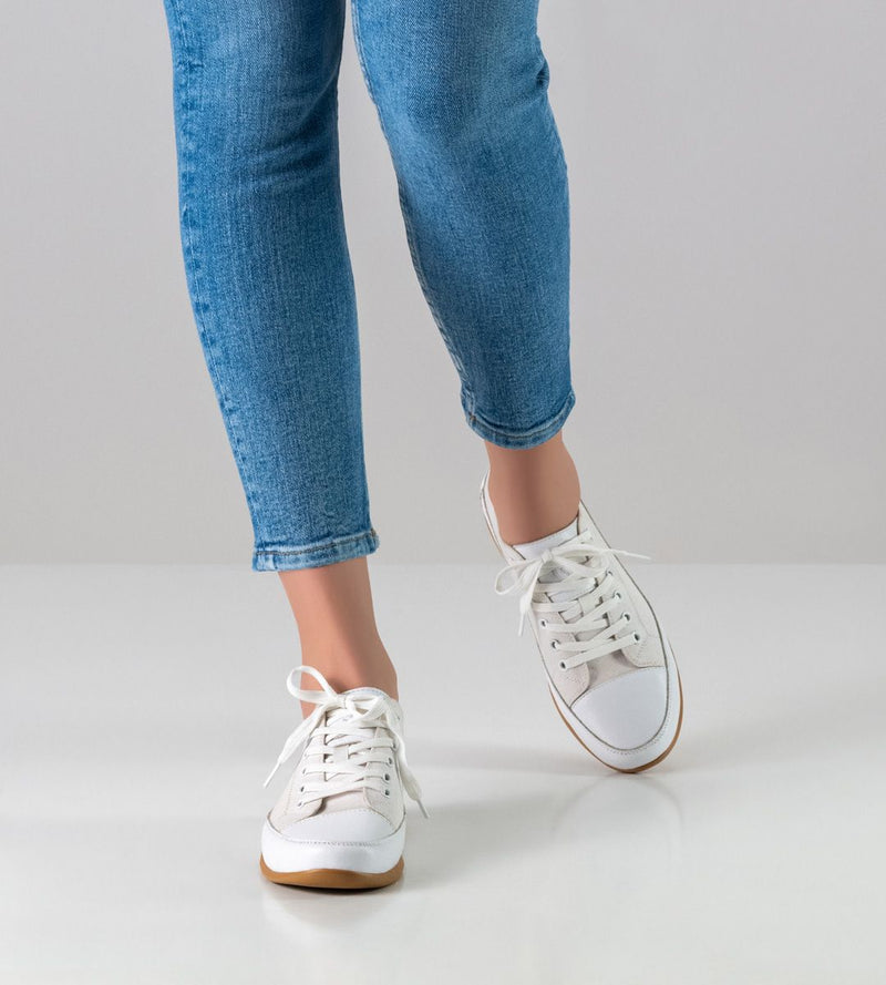 Laad het plaatje in de Viewer, Danssneakers 140 Dames Pureflex Wit Leer / Canvas