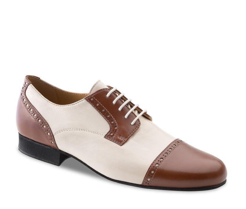 Laad het plaatje in de Viewer, Bergamo 28051 Bruin / Crème Leer 2 cm