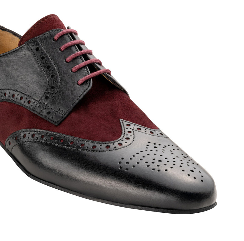 Laad het plaatje in de Viewer, Firenze 28053 Ultralight Zwart Leer / Bordeaux Suède 1.5 cm