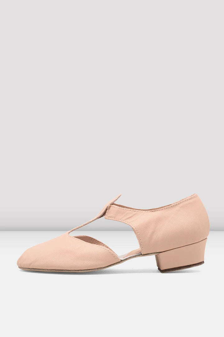 Laad het plaatje in de Viewer, S0407L Grecian Sandal T-strap Docenten Dansschoenen Roze Leer 2.5 cm