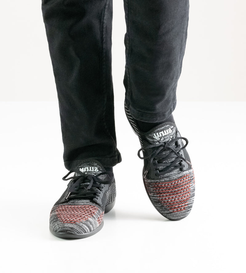 Laad het plaatje in de Viewer, Suny 4015 Pureflex Heren Zwart / Grijs / Rood Knit