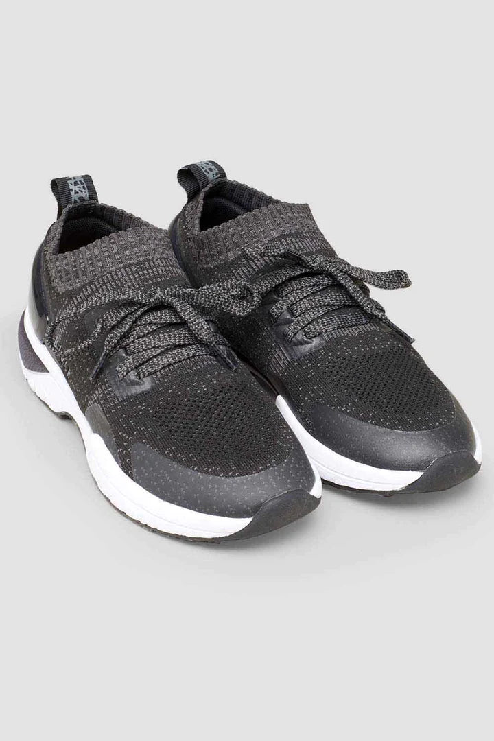 Laad het plaatje in de Viewer, S0929L Alcyone Lage Sneakers Zwart/Grijs Knit