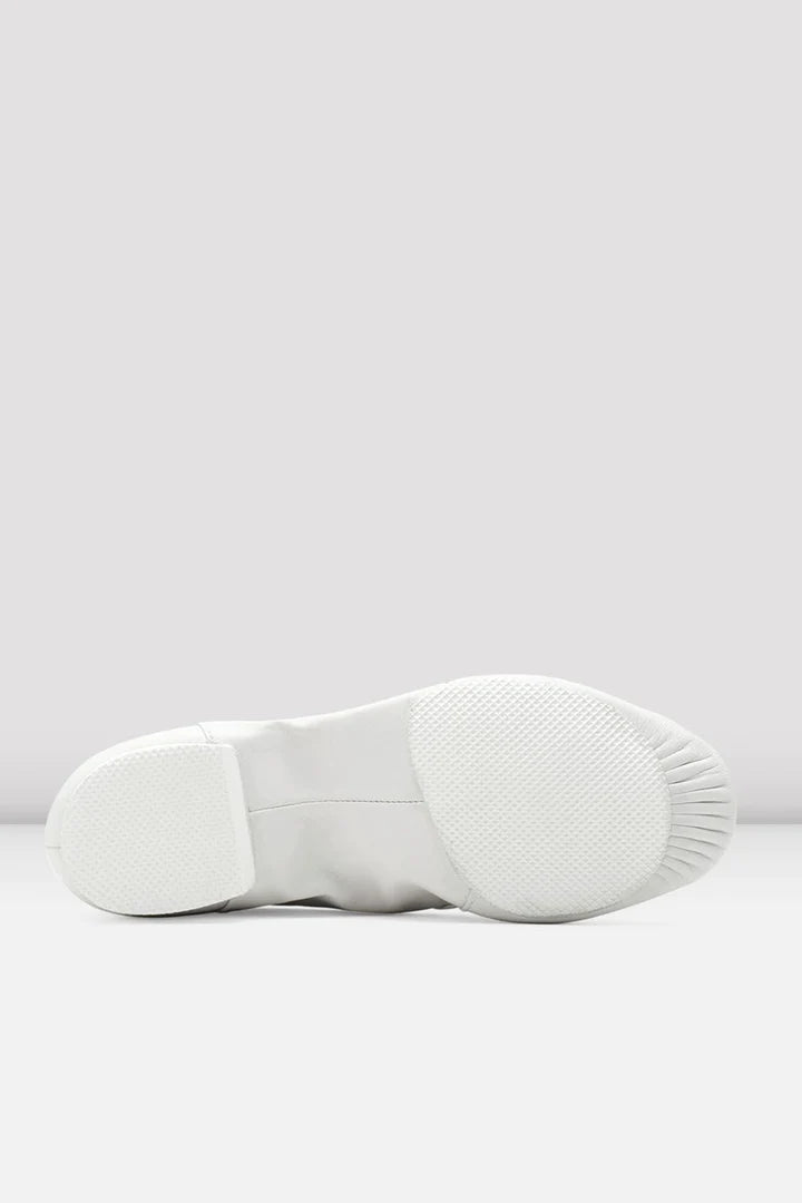 Laad het plaatje in de Viewer, S0405L Jazzsoft Jazzschoenen Rubber Splitzool Wit Leer