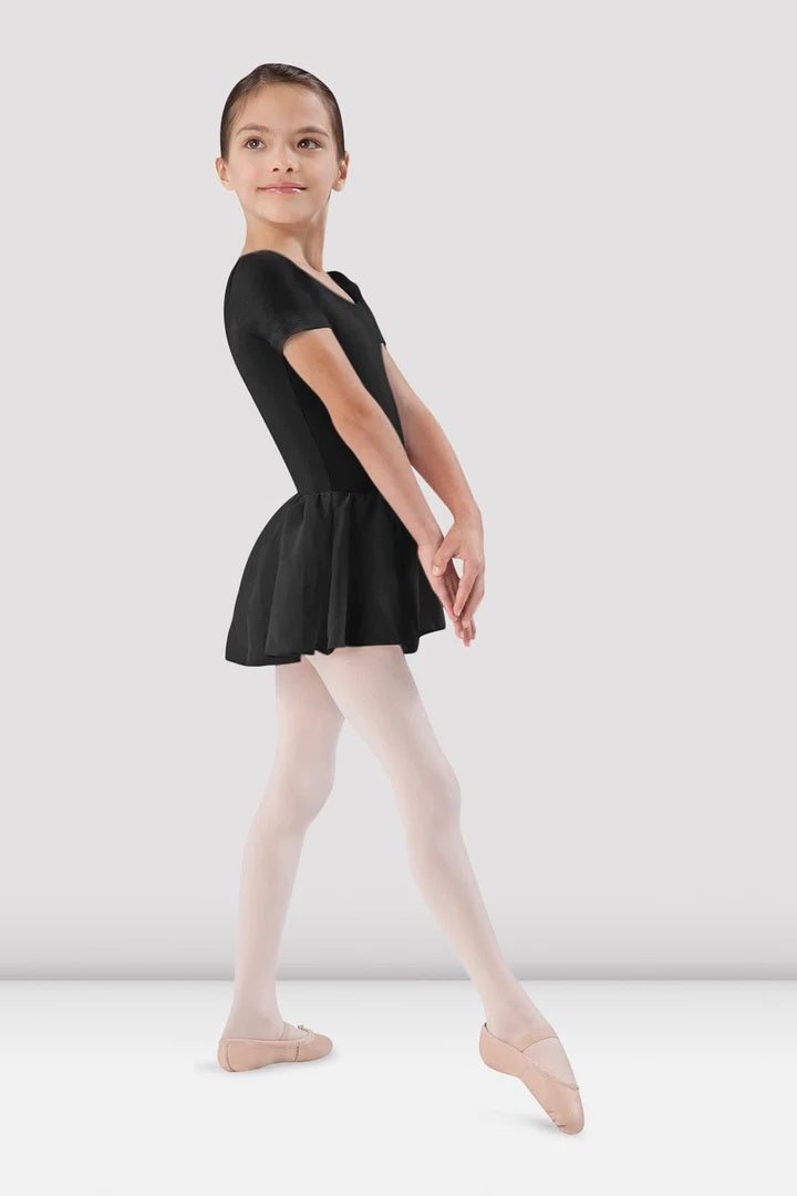 Laad het plaatje in de Viewer, CL5342 Tiffany Balletpakje Korte Mouw Zwart (BLK)