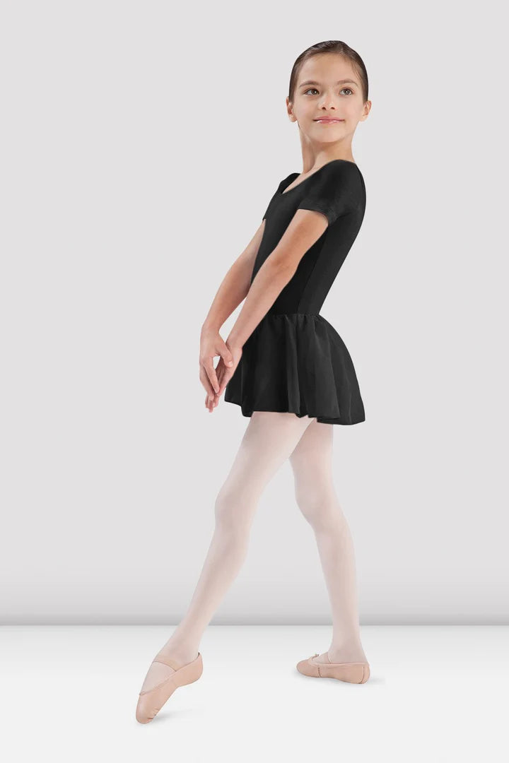 Laad het plaatje in de Viewer, CL5342 Tiffany Balletpakje Korte Mouw Zwart (BLK)