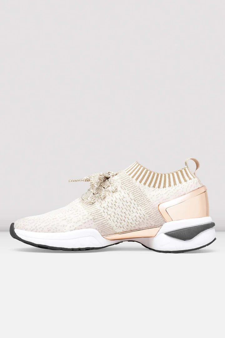 Laad het plaatje in de Viewer, S0929L Alcyone Lage Sneakers Beige/Wit/Rose Goud Knit