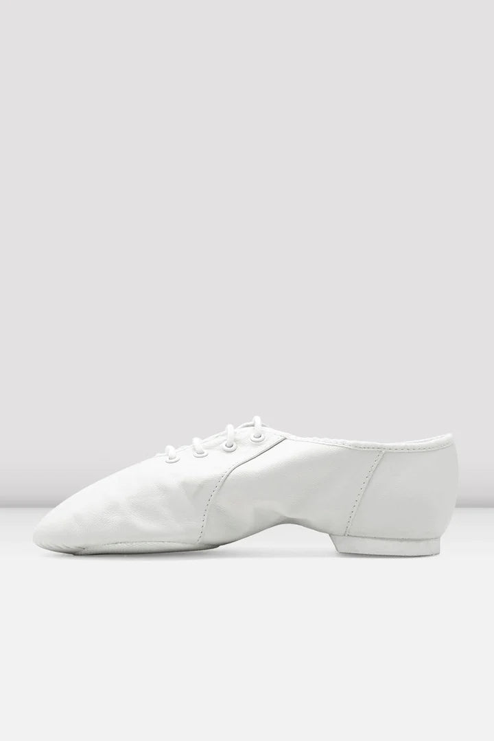 Laad het plaatje in de Viewer, S0405L Jazzsoft Jazzschoenen Rubber Splitzool Wit Leer