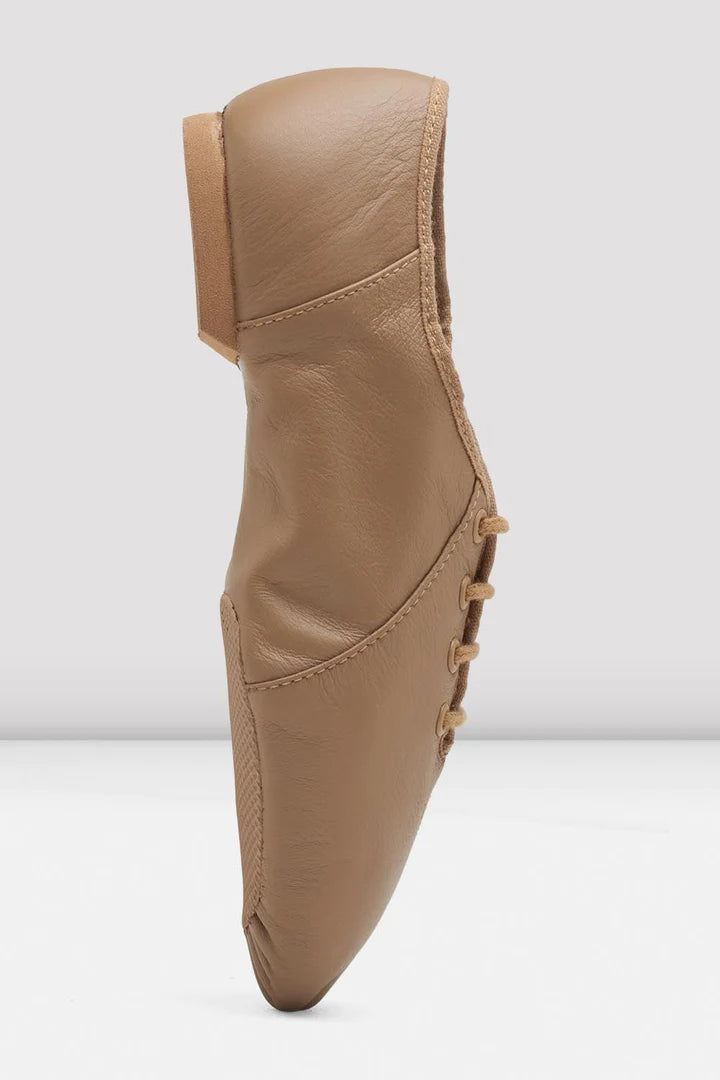 Laad het plaatje in de Viewer, S0405L Jazzsoft Jazzschoenen Rubber Splitzool Beige (TAN) Leer