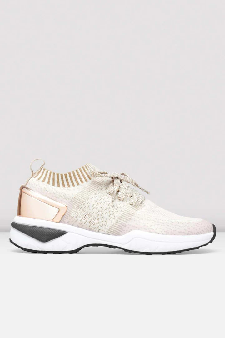 Laad het plaatje in de Viewer, S0929L Alcyone Lage Sneakers Beige/Wit/Rose Goud Knit