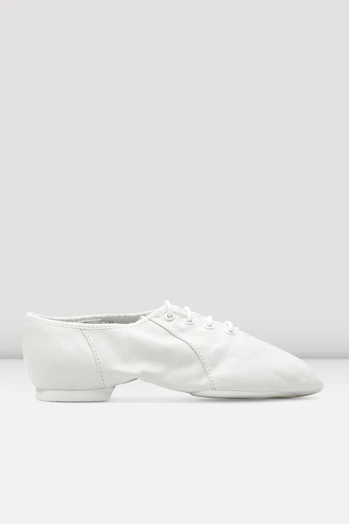Laad het plaatje in de Viewer, S0405L Jazzsoft Jazzschoenen Rubber Splitzool Wit Leer