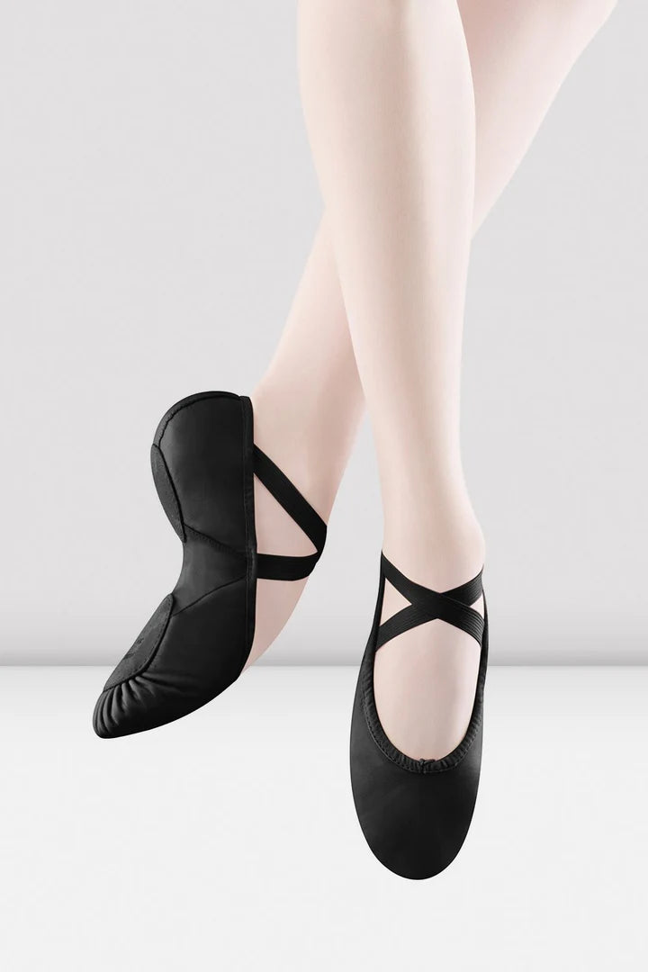 Laad het plaatje in de Viewer, S0203L Prolite II Hybrid Leren Balletschoenen Splitzool Zwart